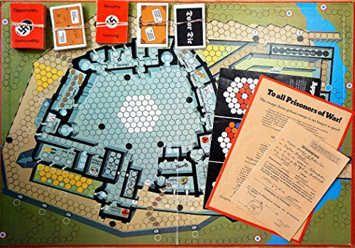 Vintage Palitoy / Parker Brothers Games Escape From Colditz Board Game - Fantastic Condition - 100% Complete - In The Original Box-