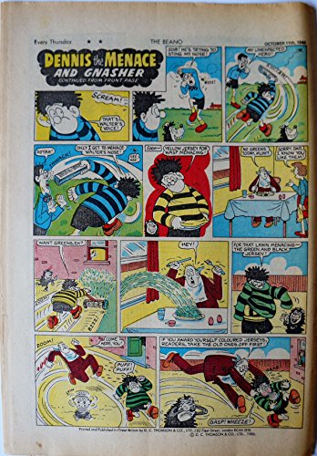 Vintage Rare The Beano Weekly Comic Magazine No. 2308 Boys And Girls Comic Every Thursday 11th October 1986 By D C Thomson & Co …
