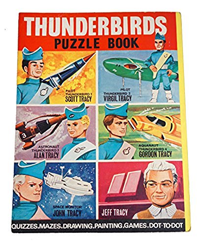 Vintage 1966 Thunderbirds Puzzle Book - Quizzes, Mazes, Drawing, Painting, Games & Dot To Dot