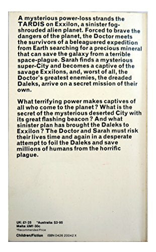 Vintage Doctor Who Death To The Daleks Target Paperback Novel 1980 By Terrance Dicks.