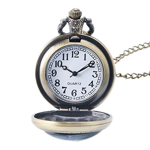 Superman Logo Bronze Novelty Pocket Watch/Necklace On 80cm Chain Quartz Watch …