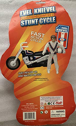 Vintage Slinky 2006 Ultra Rare Evel Knievel Friction Powered Stunt Cycle - Brand New Factory Sealed Shop Stock Room Find