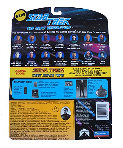 Vintage Playmates 1984 Star Trek The Next Generation Lieutenant Commander Data In Dress Uniform Action Figure - Brand New Factory Sealed Shop Stock Room Find