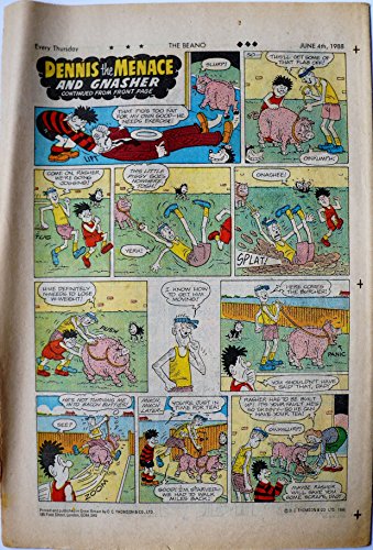 Vintage Rare The Beano Weekly Comic Magazine No. 2394 Boys And Girls Comic Every Thursday 4th June 1988 By D C Thomson & Co …
