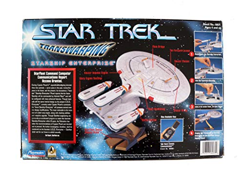 Vintage 1996 Playmates Star Trek The Next Generation Collectors Edition Transwarping Starship USS Enterprise NCC-1701D Model - Former Shop Counter Display Item