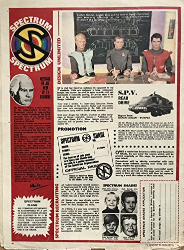 Vintage Ultra Rare Series 1 TV21 Comic Magazine Scarlet Edition Issue No. 155 6th January 2068 ( 1968 ) …