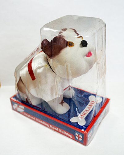 England Nodding Head Novelty Bulldog Toy - Brand New Shop Stock Room Find