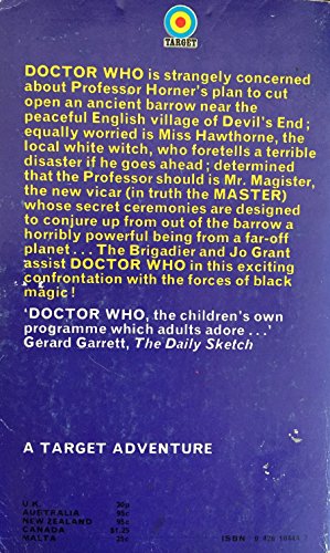 Vintage 1974 Doctor Who And The Deamons Target Paperback Novel First Impression By Barry Letts - Very Good Condition.