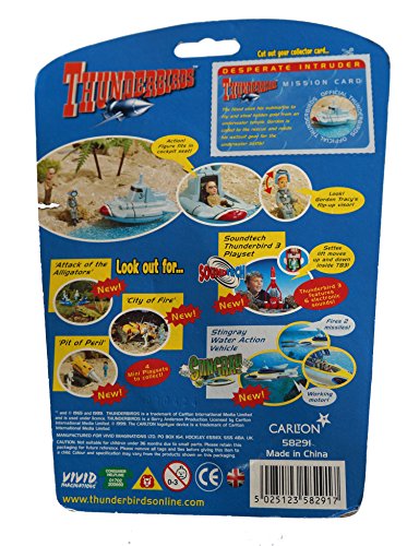 Vintage 1999 Gerry Andersons Thunderbirds The New Collection - Desperate Intruder Featuring The Hoods Submarine Mini Figure & Vehicle Set - Factory Sealed Shop Stock Room Find