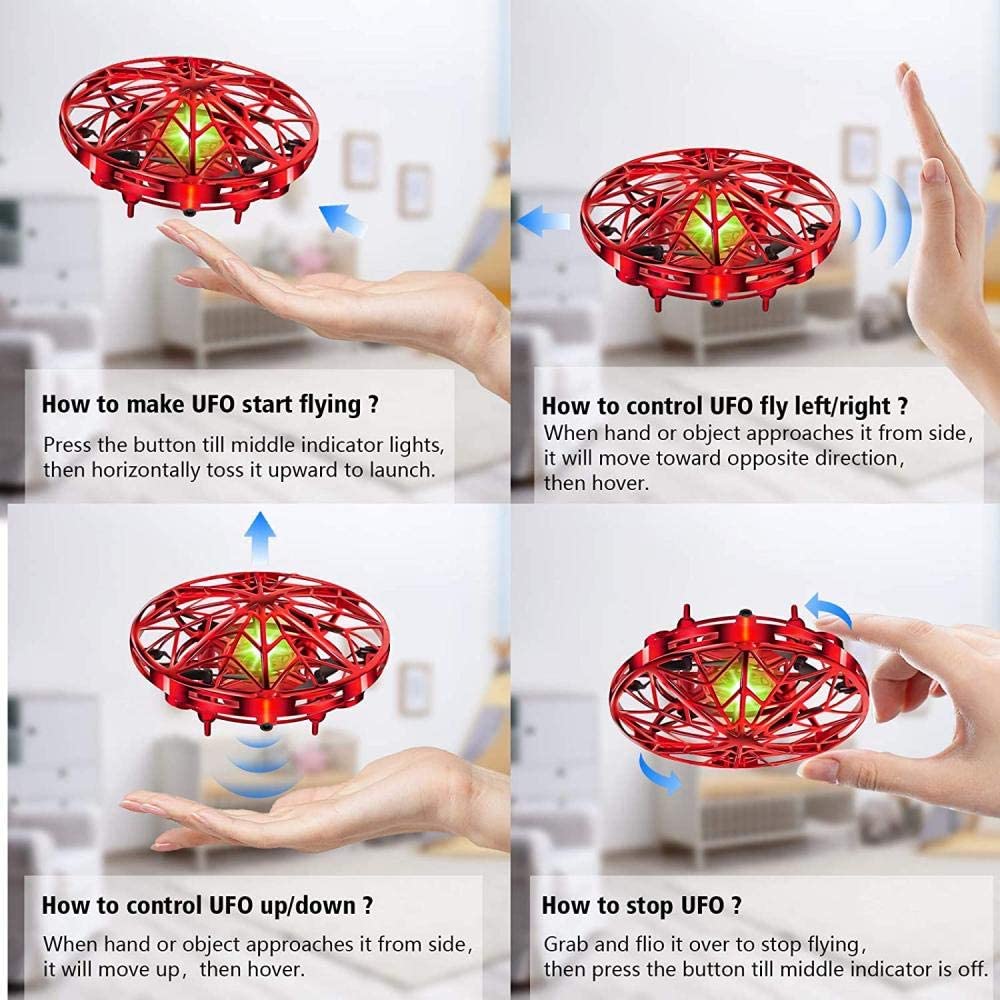 Interactive Air Craft Flying UFO Toy - Remote Controlled With Infrared Motion Sensors - New In Box