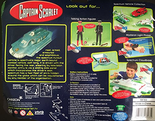 Vintage Vivid 2001 Gerry Andersons Captain Scarlet Soundtech Spectrum Pursuit Vehicle SPV - Factory Sealed Shop Stock Room Find
