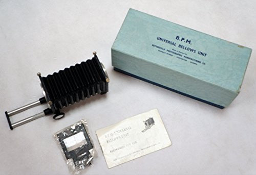 Vintage B.P.M Universal Bellows Unit With 35mm Camera Adapter Mounts By Butterfield Photographic Co. Complete & In The Original Box …