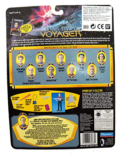 Vintage 1995 Playmates Star Trek Voyager Con Officer Tom Paris Action Figure - Brand New Factory Sealed Shop Stock Room Find