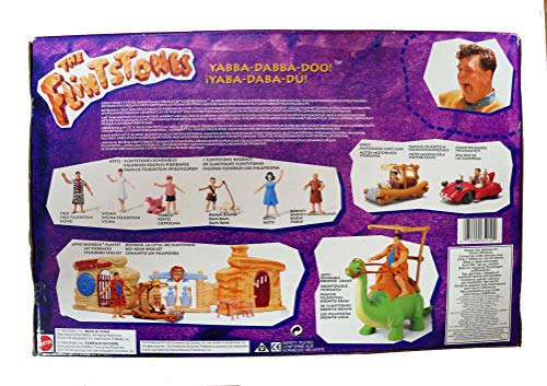 Vintage 1994 Mattel The Flintstones Bedrock Playset With Fred Figure & Freds Car - Brand New Factory Sealed Shop Stock Room Find