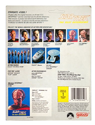 Vintage 1988 Galoob Star Trek The Next Generation figure : Lieutenant Worf by galoob …