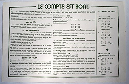 Vintage 1973 Les Compete Est Bon - The Account Is Good Number Crunching Game By Robert Laffont Presented By Armond Jammont Complete In The Original Box - Shop Stock Room Find …