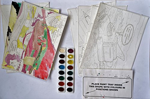 Vintage 1990 Gerry Andersons Thunderbirds Painting By Numbers - Includes 7 Action Packed Pictures To Paint plus 16 Soft Paints By Pic Toys - In The Original Box …