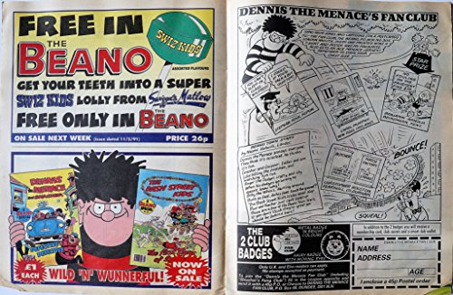 Vintage 1991 Rare The Beano Weekly Comic Magazine No. 2546 Boys And Girls Comic Every Thursday 4th May 1991 By D C Thomson & Co - Ex Shop Stock