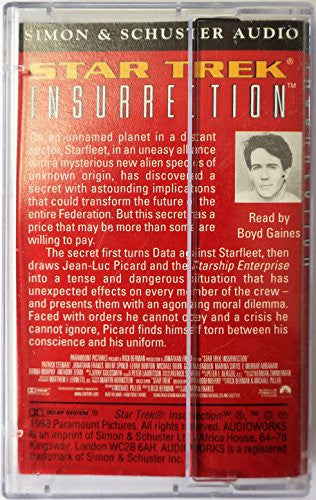 Vintage 1998 Star Trek Insurrection Simon & Schuster Audio Cassette Read By Boyd Gaines Rare Sampler Cassette Shop Stock Room Find …
