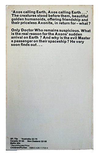 Dr Doctor Who And The Claws Of Axos Target Paperback Novel Third Impression 1980 By Terrance Dicks