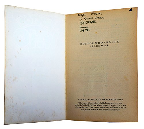 Dr Doctor Who And The Space War Target Paperback Novel Book First Edition 1976 By Malcombe Hulke