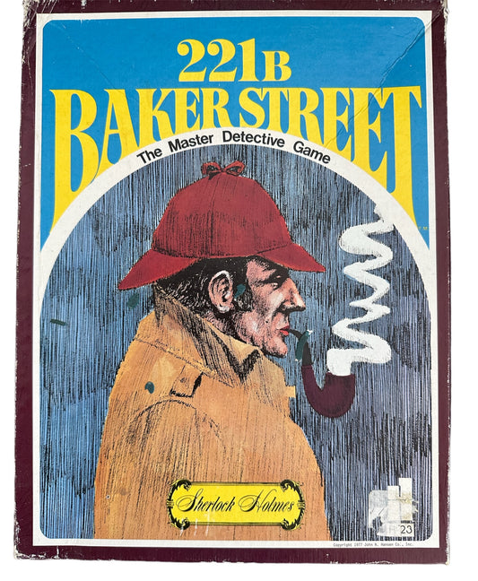Vintage 1978 221 B Baker Street - Sherlock Holmes The Master Detective Game - Fantastic Condition Complete And In The Original Box