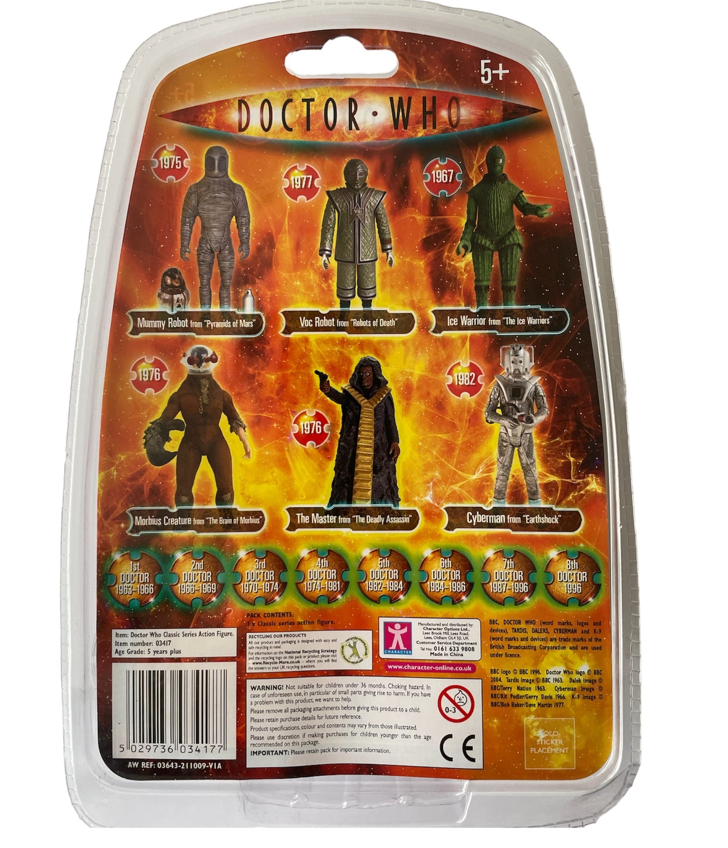 Vintage 1996 Doctor Dr Who - Mummy Robot Action Figure With Canopic Jar _ The Pyramids Of Mars - Brand New Factory Sealed Shop Stock Room Find