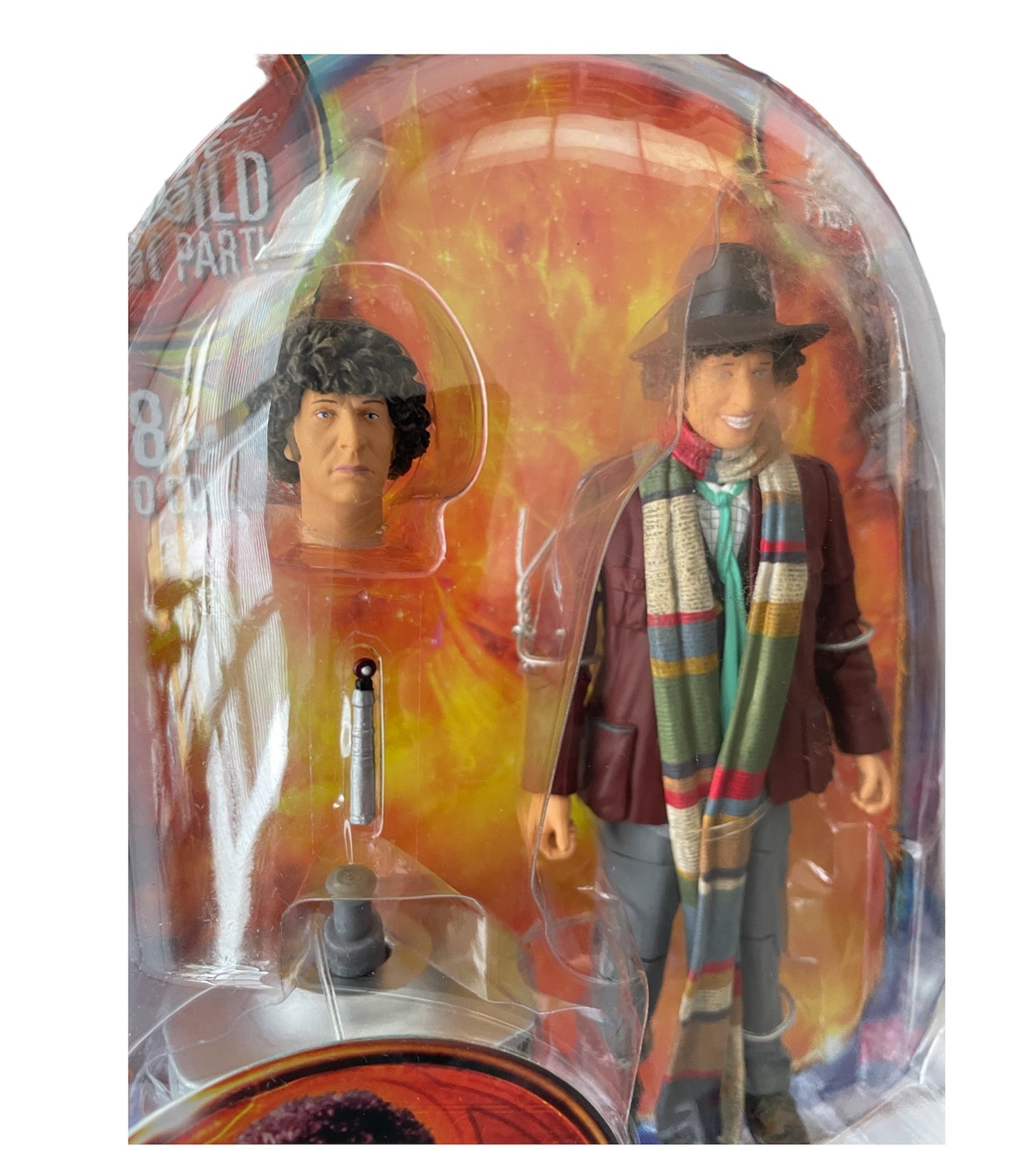 Vintage 1997 Dr Who Classic Series - The Fourth Doctor Action Figure With Sonic Screwdriver And Swapable Head - With K1 Robot Part - Brand New Factory Sealed Shop Stock Room Find