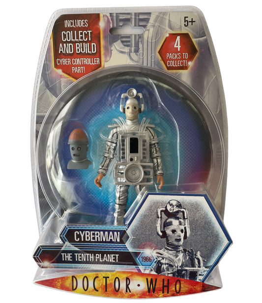 Vintage 2009 Dr Doctor Who Classic Series - The Cyberman - The Tenth Planet Action Figure With Collect & Build Cyber Controller Part - Brand New Shop Stock Room Find