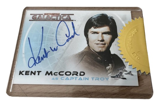 Vintage Rittenhouse 2004 Battlestar Galactica Kent McCord As Captain Troy Case Incentive Autograph Card CIA1 - Sealed In Plastic Wallet - Uptra Rare - Former Shop Stock