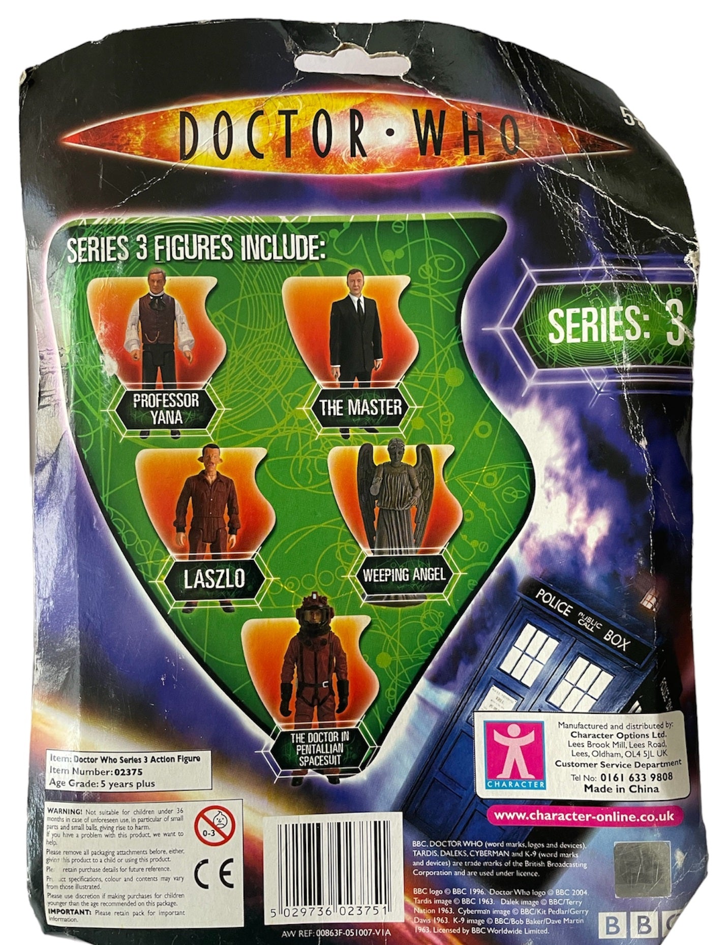Vintage 2007 Dr Doctor Who Series 3 Professor Yana (The Master) Highly Detailed Poseable Action Figure - Brand New Factory Sealed Shop Stock Room Find.