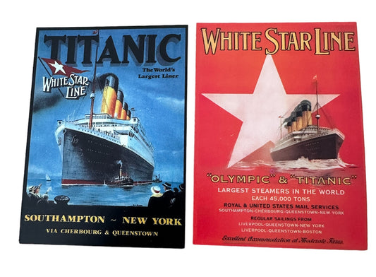 Vintage Cult Stuff 2012 RMS Titanic White Star Line 100 Anniversary Commemorative Trading Card Set Limited Edition Preview Cards P1 and BP1 - Very Rare - Former Shop Stock