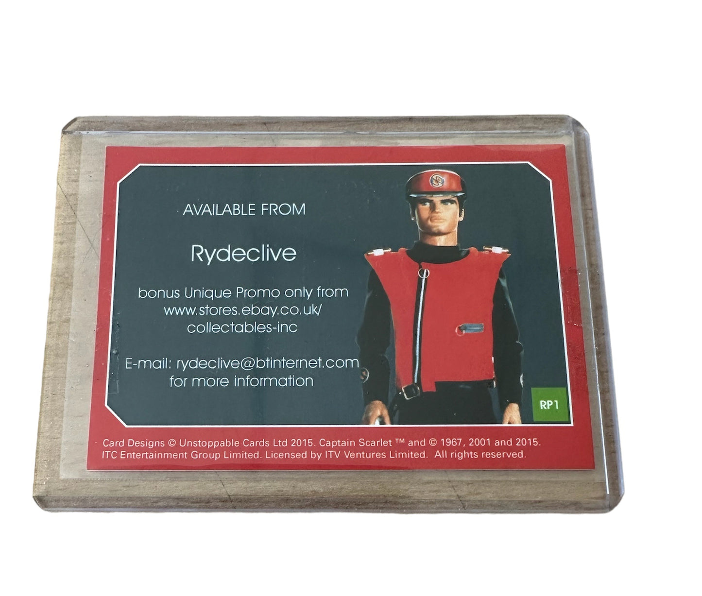 Vintage Unstoppable 2015 Gerry Andersons Captain Scarlet Dealer Promo Card RP1 - Very Rare - Former Shop Stock