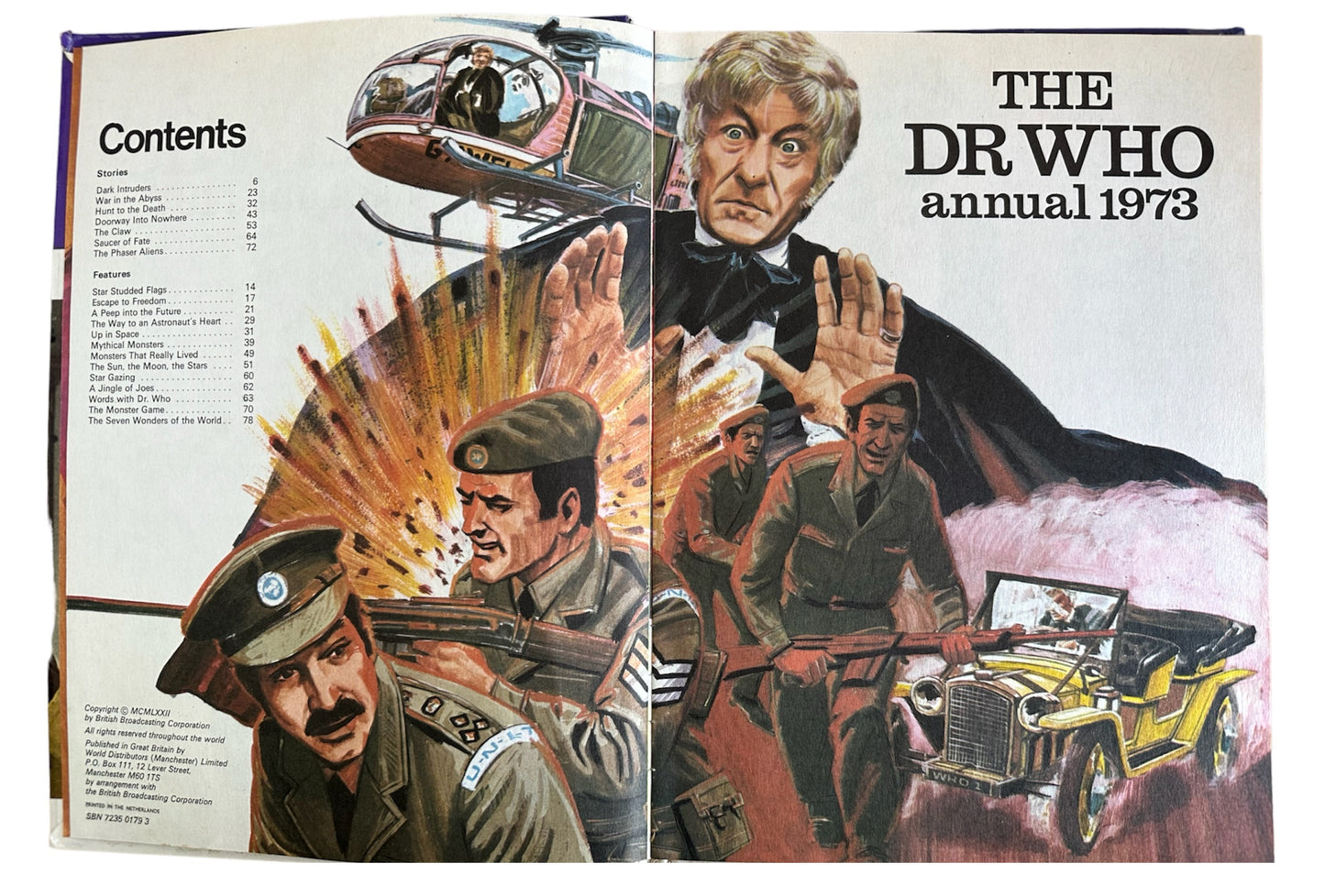 Vintage The Dr Who Annual 1973 Starring Jon Pertwee