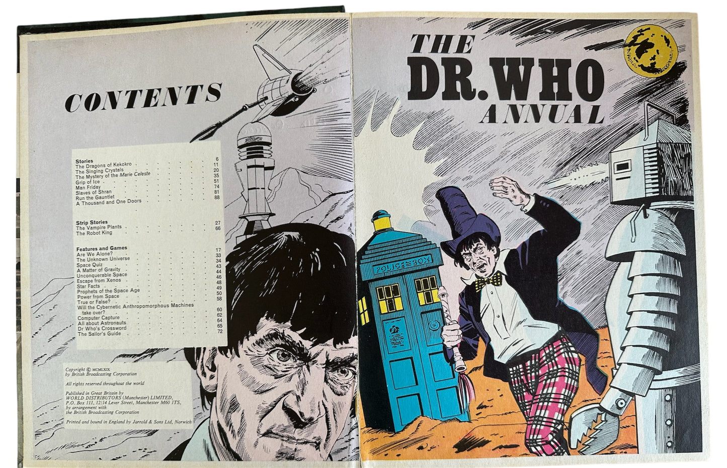 Vintage The Dr Who Annual 1969  - Final Patrick Troughton Annual - Fantastic Condition