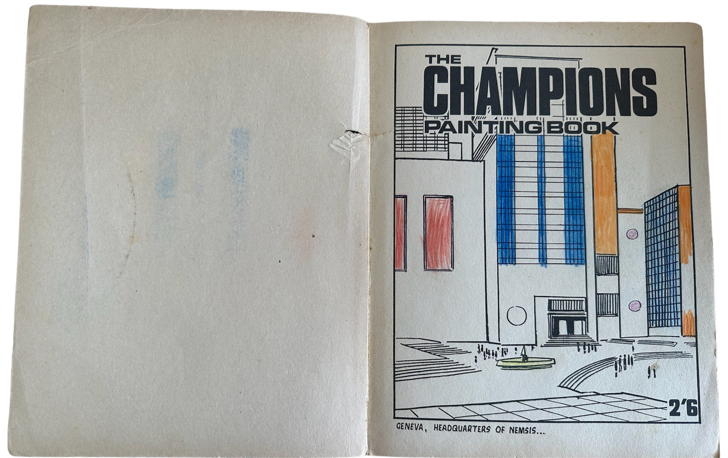 Vintage 1968 Ultra Rare The Champions Painting Book - As Seen In The Hit Television Series - Century 21 Publishing - Very Good Condition