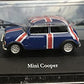 Vintage Cararama Union Jack Mini Cooper In Plastic Case 1.72 Scale Die-Cast Model Vehicle - Ex Shop Stock
