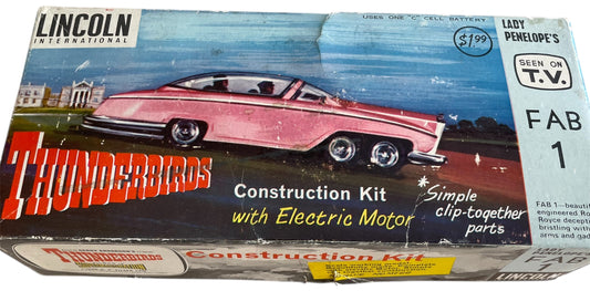 Vintage 1965 Lincoln International - Gerry Andersons Thunderbirds FAB 1 Snap Together Construction Kit With Electric Motor - Unsold Shop Stock - Mint Condition In The Box