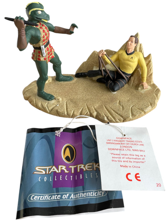Vintage 1996 Star Trek The Original Series Arena Miniature Limited Edition Diorama Featuring Captain Kirk And The Gorn - Unsold Former Shop Stock.