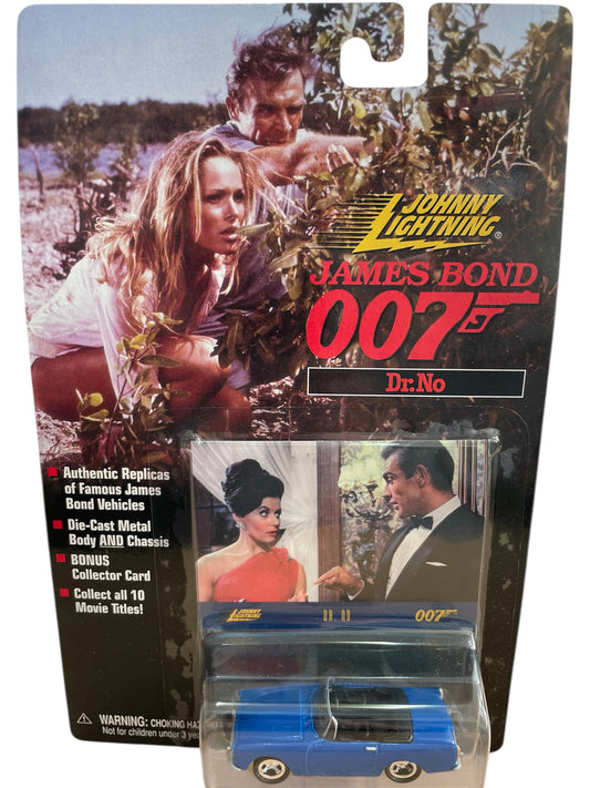 Vintage 1998 Johnny Lightning James Bond 007 - Dr No - Sunbeam Alpine 1:65 Scale Die-Cast Vehicle Replica Model&nbsp;- Includes Free Collectors Card - Brand New Factory Sealed Shop Stock Room Find