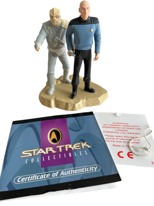 Vintage 1996 Star Trek The Next Generation Darmok Miniature Limited Edition Diorama Featuring Captain Picard And Captain Dathon - Unsold Former Shop Stock