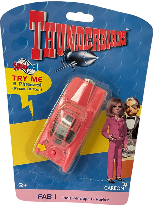 Vintage Vivid 1999 Gerry Andersons Thunderbirds FAB 1 - Lady Penelopes Pink Rolls Royce Car With Soundtech - Factory Sealed Shop Stock Room Find
