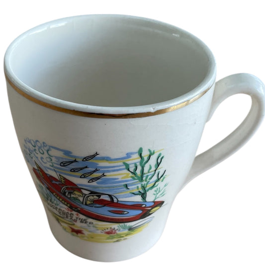 Vintage Keele St Pottery1962 Gerry Andersons A P Films Supercar Small Mug - Fantastic Condition - Ultra Rare Item