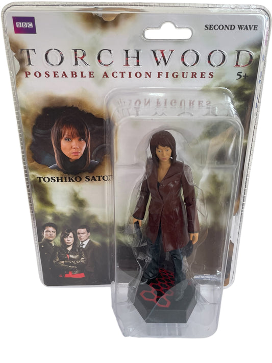 Vintage 2006 Dr Who Spin Off - Torchwood Wave Two Toshiko Sato Highly Detailed Poseable Action Figure With Detachable Display Plinth - Brand New Factory Sealed Shop Stock Room Find