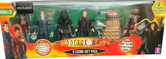 Vintage Characters 2006 Doctor Dr Who Series 3 Exclusive 6 x Figure Gift Pack - Including The 10th Doctor And Martha Jones - Brand New Factory Sealed Shop Stock Room Find