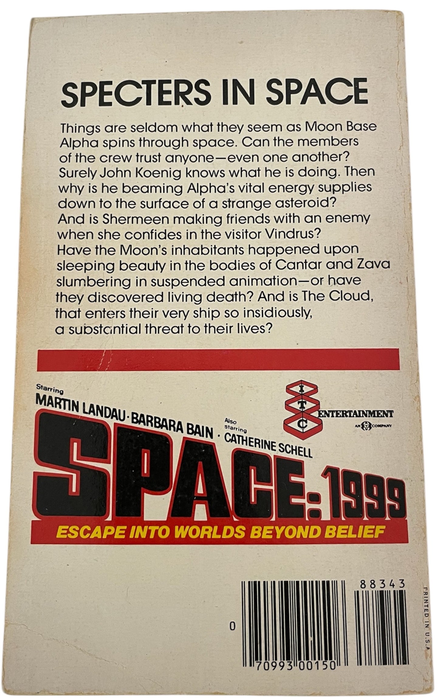 Vintage Warner Books 1977 Gerry Andersons Space 1999 The Space Jackers Paperback Book - By Michael Butterworth - Based On The TV Series - Very Good Condition