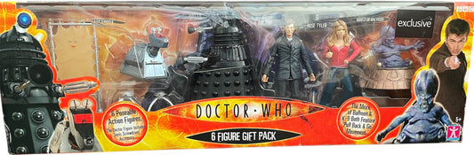 Vintage Characters 2006 Doctor Dr Who Exclusive 6 x Figure Gift Pack - Including The 10th Doctor And Rose Tyler - Brand New Factory Sealed Shop Stock Room Find