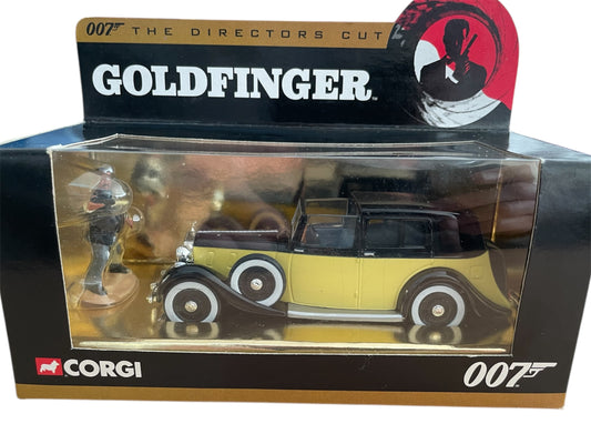 Vintage Corgi 2003 James Bond 007 The Directors Cut - Goldfinger - Rolls Royce III Sedance De Ville 1:36 Scale Die-Cast Vehicle Replica Number CC06803 - Brand New Factory Sealed Shop Stock Room Find