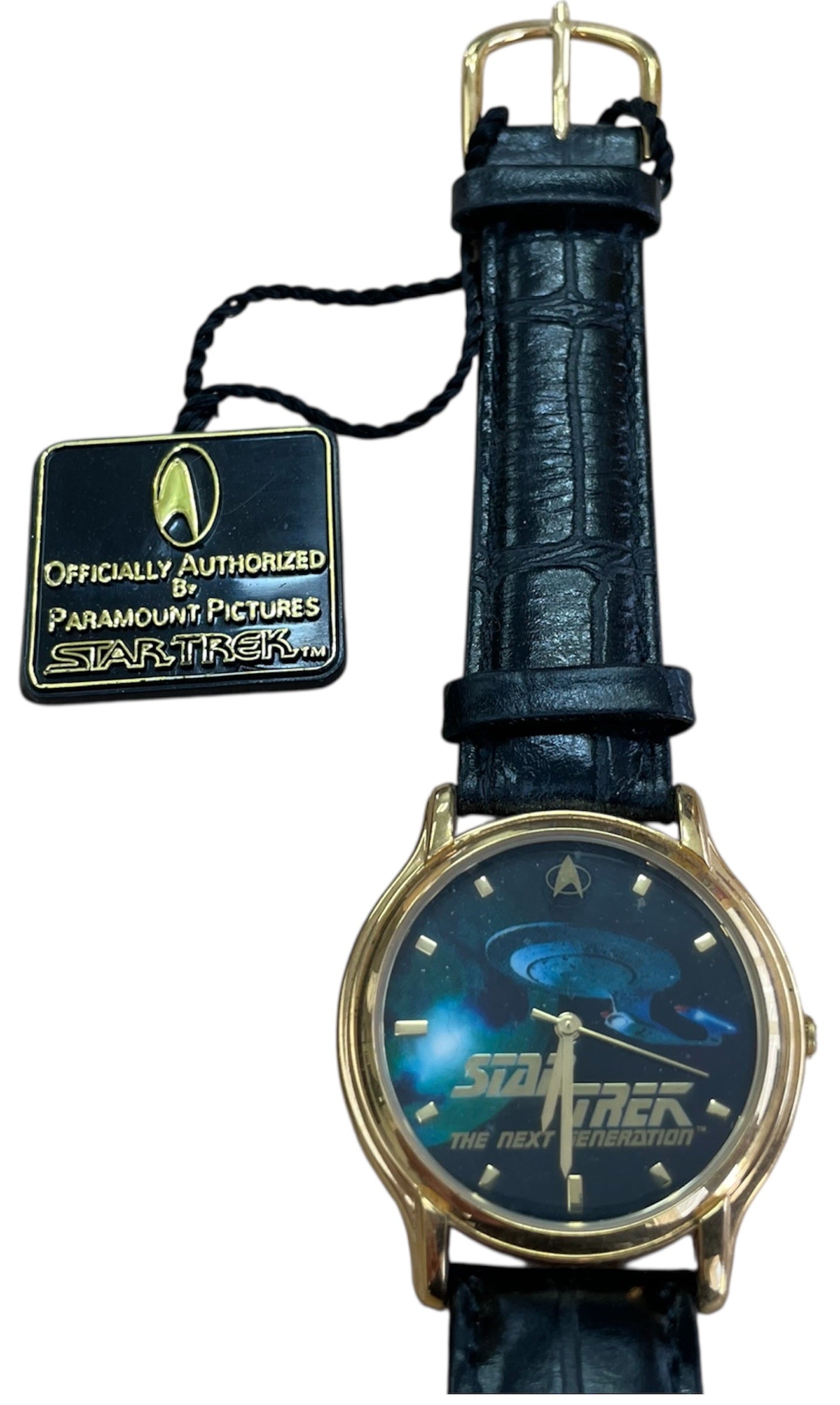 Vintage Valdawn 1998 Star Trek The Next Generation USS Enterprise Star Ship Analogue Wrist Watch 10th Anniversary Limited Edition - Unsold Former Shop Stock - Very Very Rare