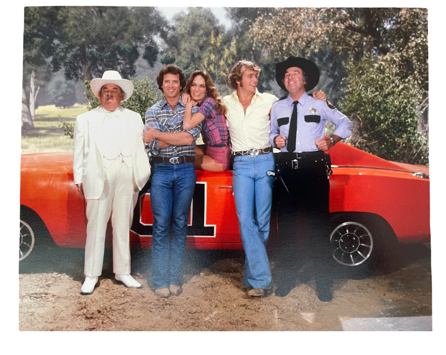 Vintage 1980's The Dukes Of Hazzard Photograph Set With Facsimile Autographs - Mint Condition Ex Shop Stock
